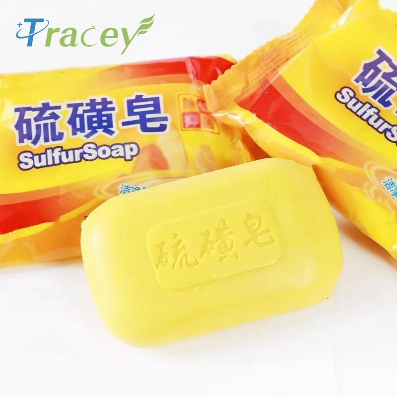 Wholesale Sulfur Bath Soap Body Cleansing Sulfur Soap Treating Psoriasis Acne Bath Healthy Soap