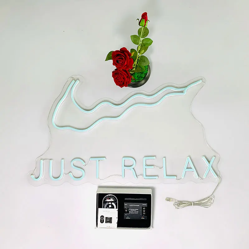 
Drop Shipping Just Relax Neon Sign DC 12V Waterproof Led Silicone Neon Flex Light 6x12mm Neon Sign 