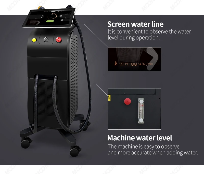 755nm Alexandrite Bios Electrolysis Cold Laser Machine Armpit Laser Hair Removal Machine Standing Ice Laser Stationary 4000W