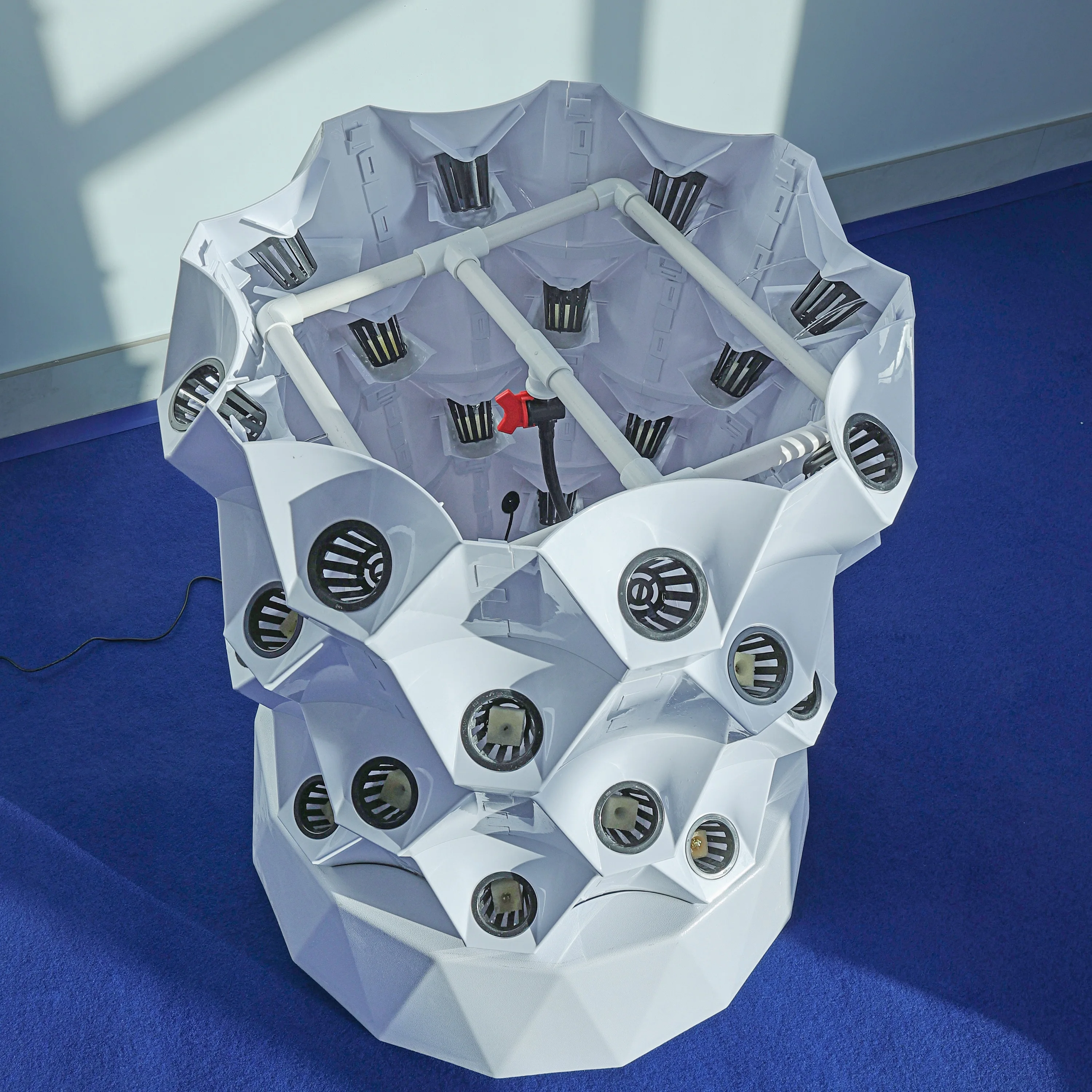 tower aeroponics garden vertical with 4 led light