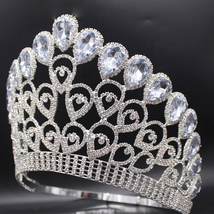 Заводская оптовая продажа милые серебряные розовые стразы бриллиантовые короны для вечеринки золотые блестки разноцветная тиара Miss world GIRL Высокая Корона