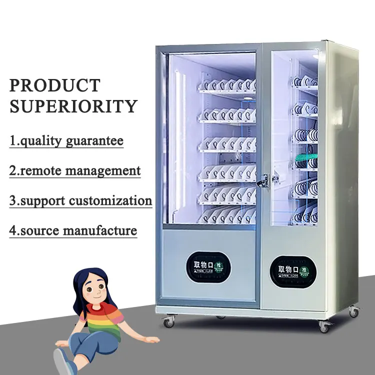 Modern Design Snack And Beverage Vending Machine Qr Payment Vending Machine Refrigeration Vending Machine With Mdb/Dex Interface