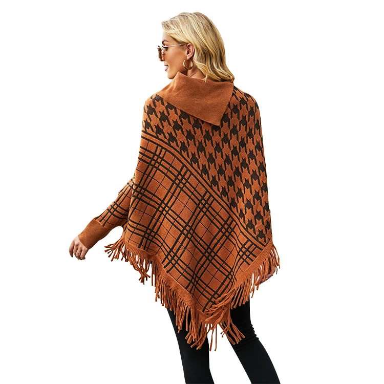 New Women Ladies Tassel Cape Coat Fringe Poncho Oblique Coat Shawl Scarf
