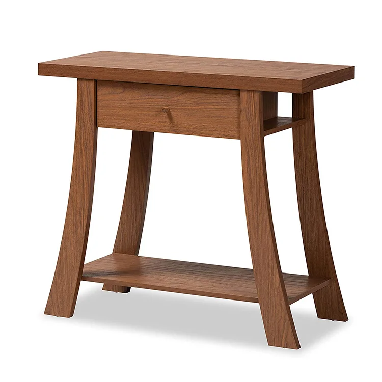 
Elegant Versatile Design Walnut Brown Finish Sturdy Wood Console Tables 