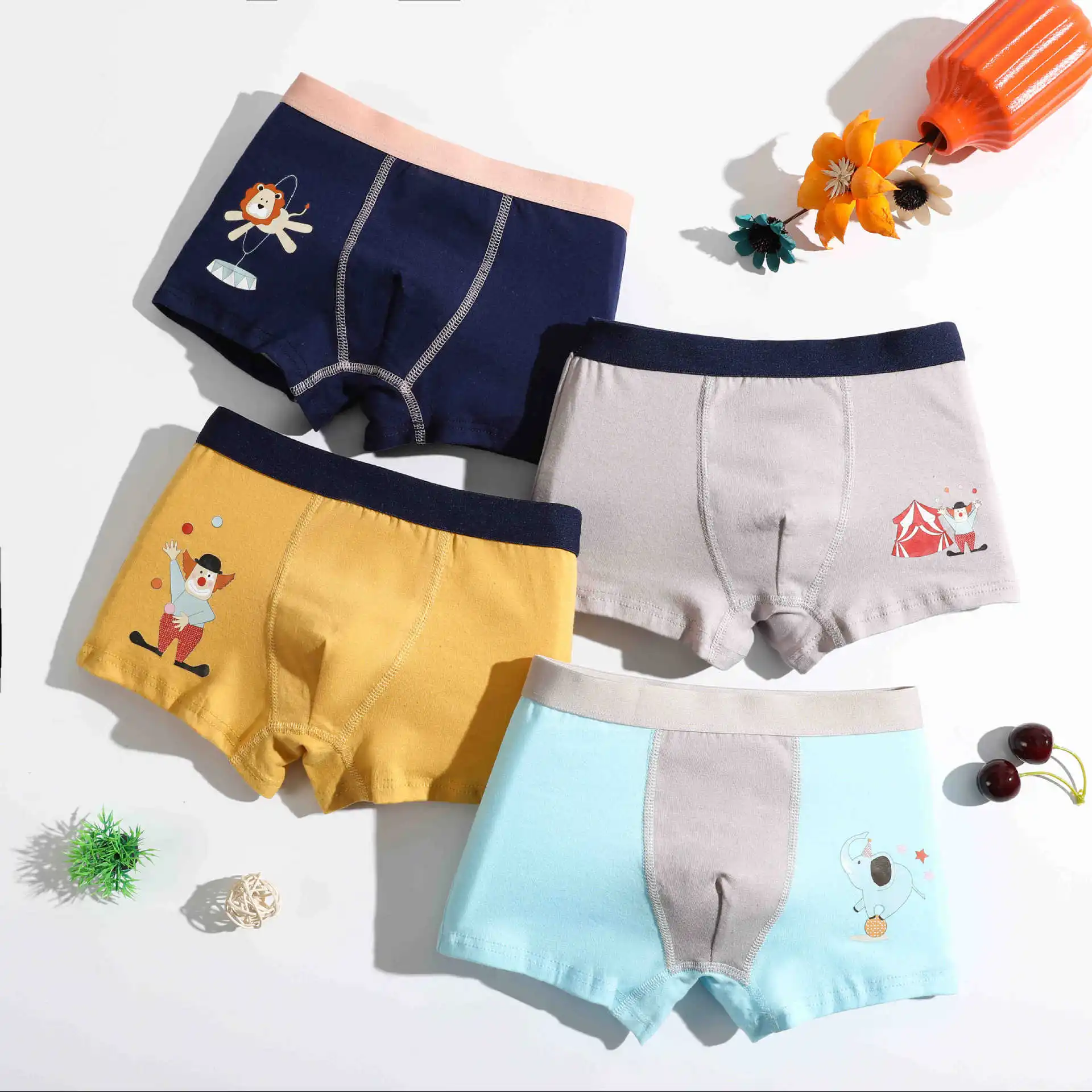Kids Underwear Boys Children S Panties High Quality Fancy 95 Cotton Sex Cartoon Casual Animals OEM Spandex Style Time Lead Color