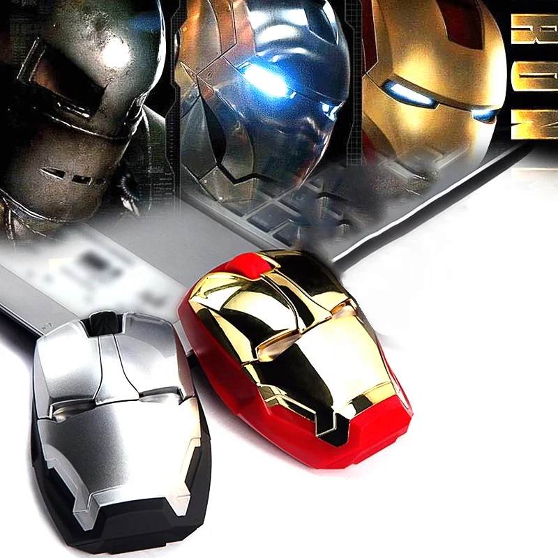  Горячая Распродажа мышь Iron Man настраиваемая кнопка мыши бесшумный клик DPI регулируемая Беспроводная игровая для компьютера