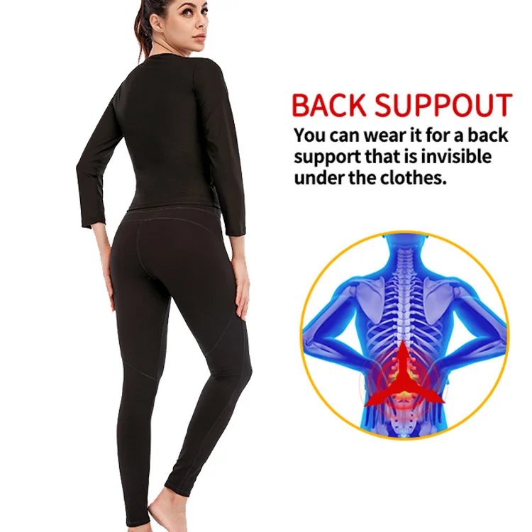 Sauna Shirt Sweat Suit Exercise Weight Loss Fitness T-shirt and Pants Sauna Suit