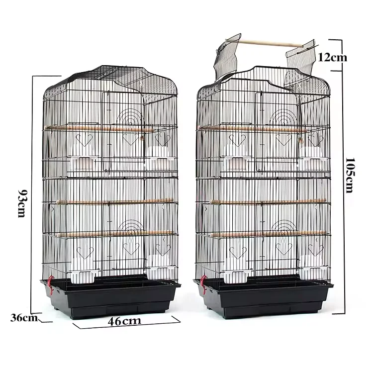 European Style 105cm Tall Large parrot bird cage multi-layer outdoor bird cage Oversized Luxury Villa Bird Breeding Cage