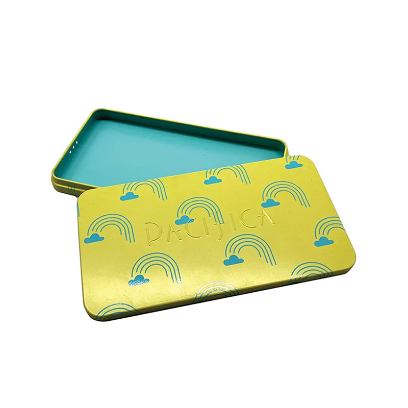 Empty Small Rectangle Pink White Black Mint/Cosmetic/Brow Soap/Solid Perfume/Lip Balm Slide Top Metal Tin Case/Box/Container