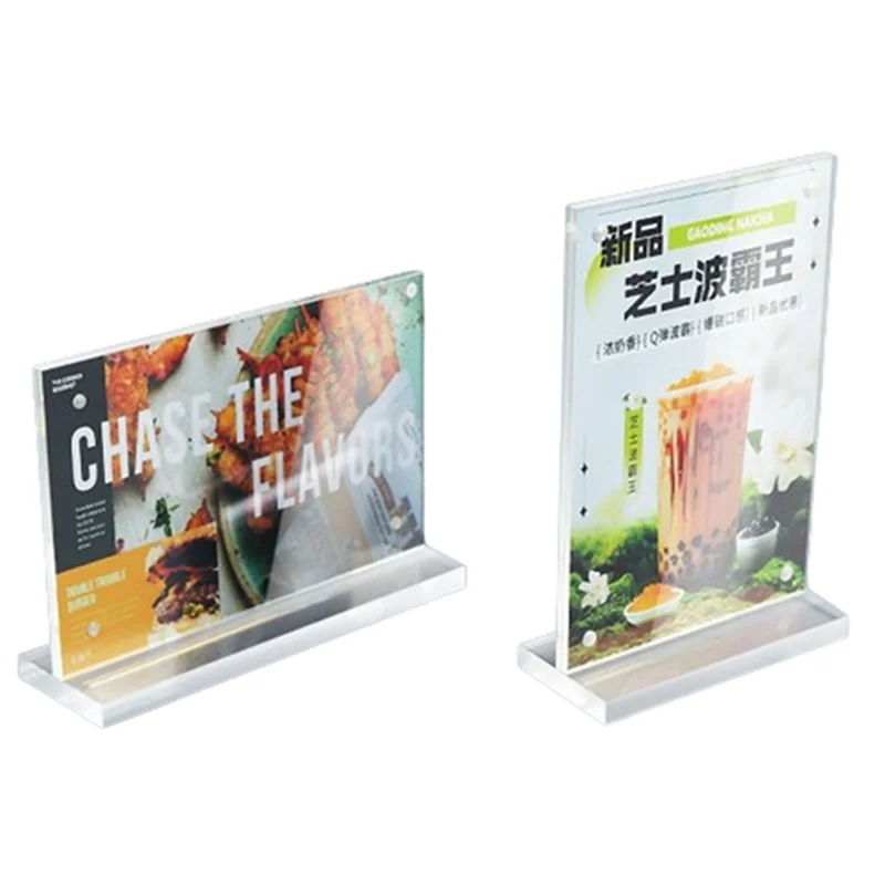Custom A4 Strong Magnetic Acrylic Desk Card Conference Seat Board Advertising Display Card Table Sign Acrylic Sign Holder