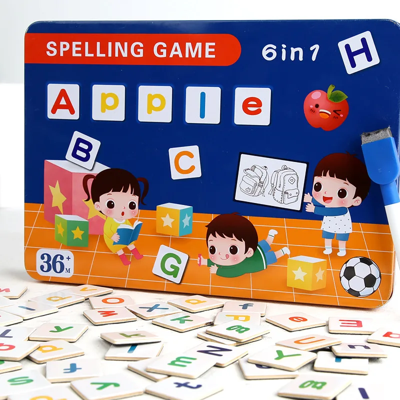 ULi Wholesale toys early education spelling word game English education toys magnet puzzle