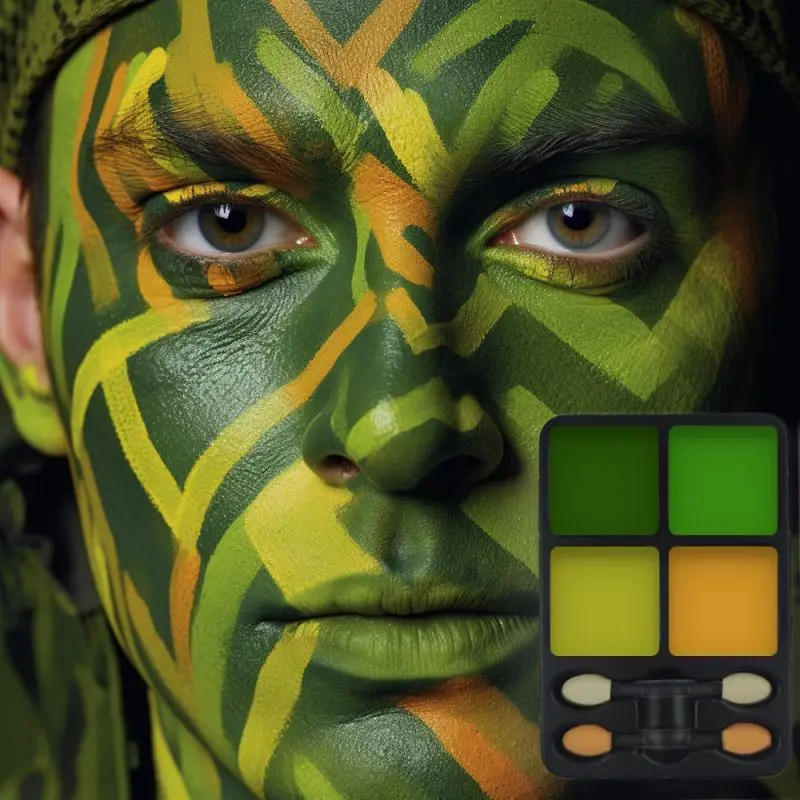 KHY Supplies Wholesale 4 Colors Kit Face Camo Camouflage Case Cammo Face Paint