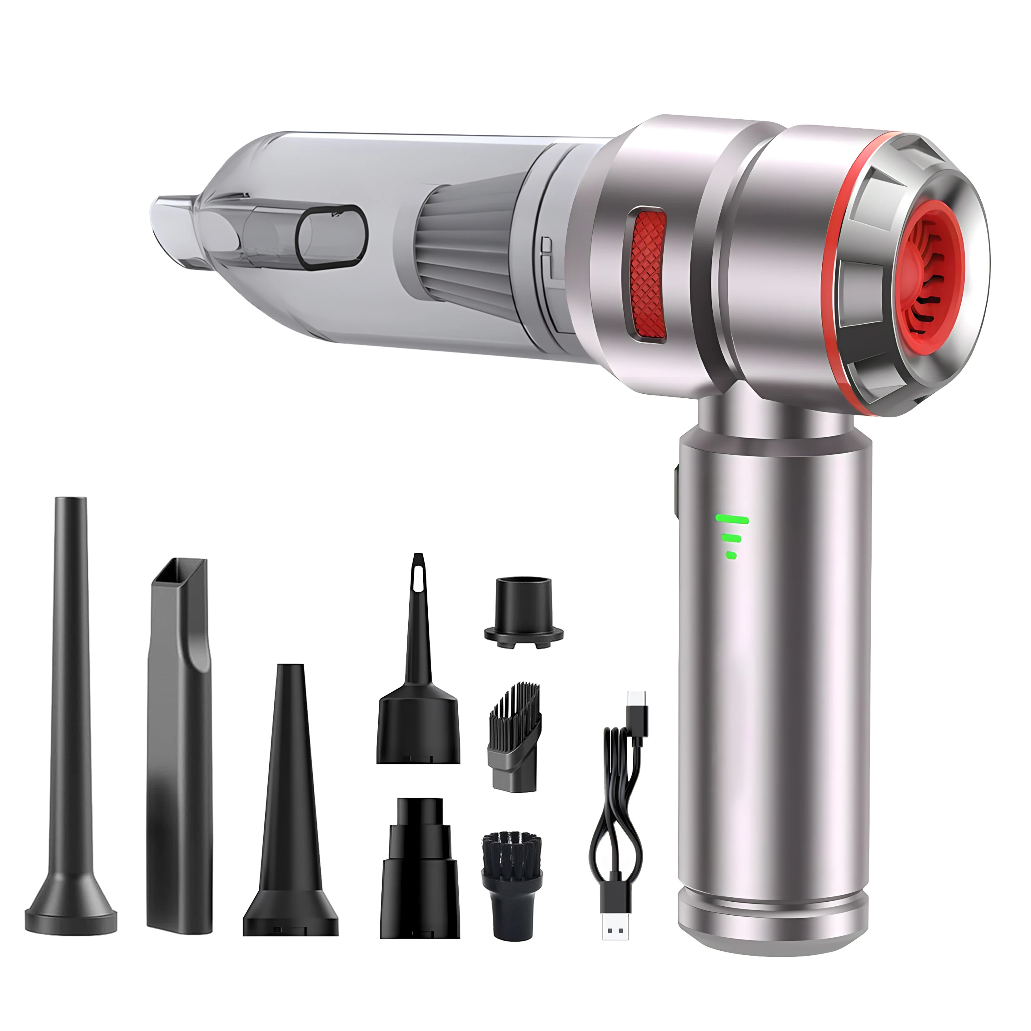 15kpa Brushless Motor Cordless Vacuum Cleaner Powerful Type C Fast Charging 3 Gear Car Vacuum Cleaner Compressed Air Duster