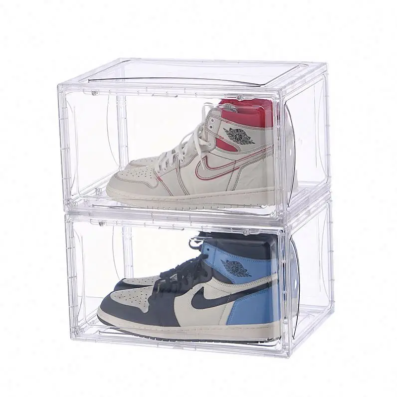 Entryway Portable Tower Type Transparent Collapsible Multi Layer Furniture Shoes Box and Storage Organizer