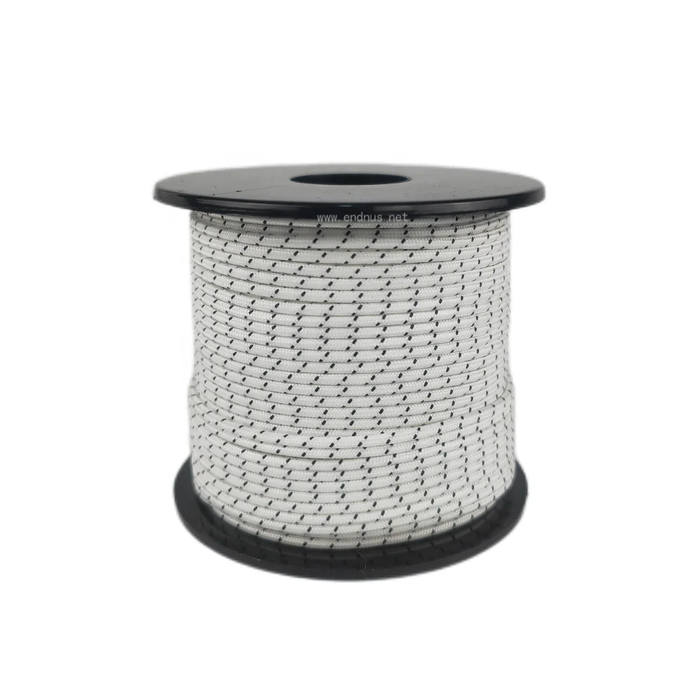 100% Spectra Tight Braided White With Black Tracer Spearfishing Line