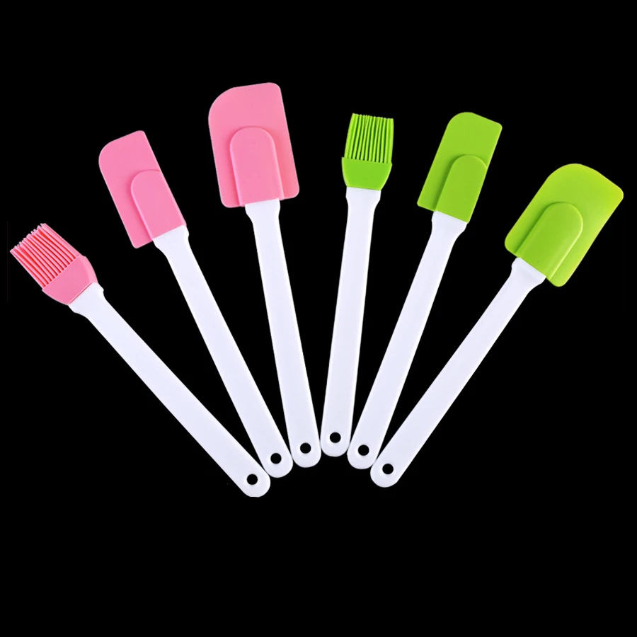 
BPA Free Heat Resistant Kitchen Utensils Set Silicone Spatula Set 3 Pieces Non Stick Cooking Baking Tools 