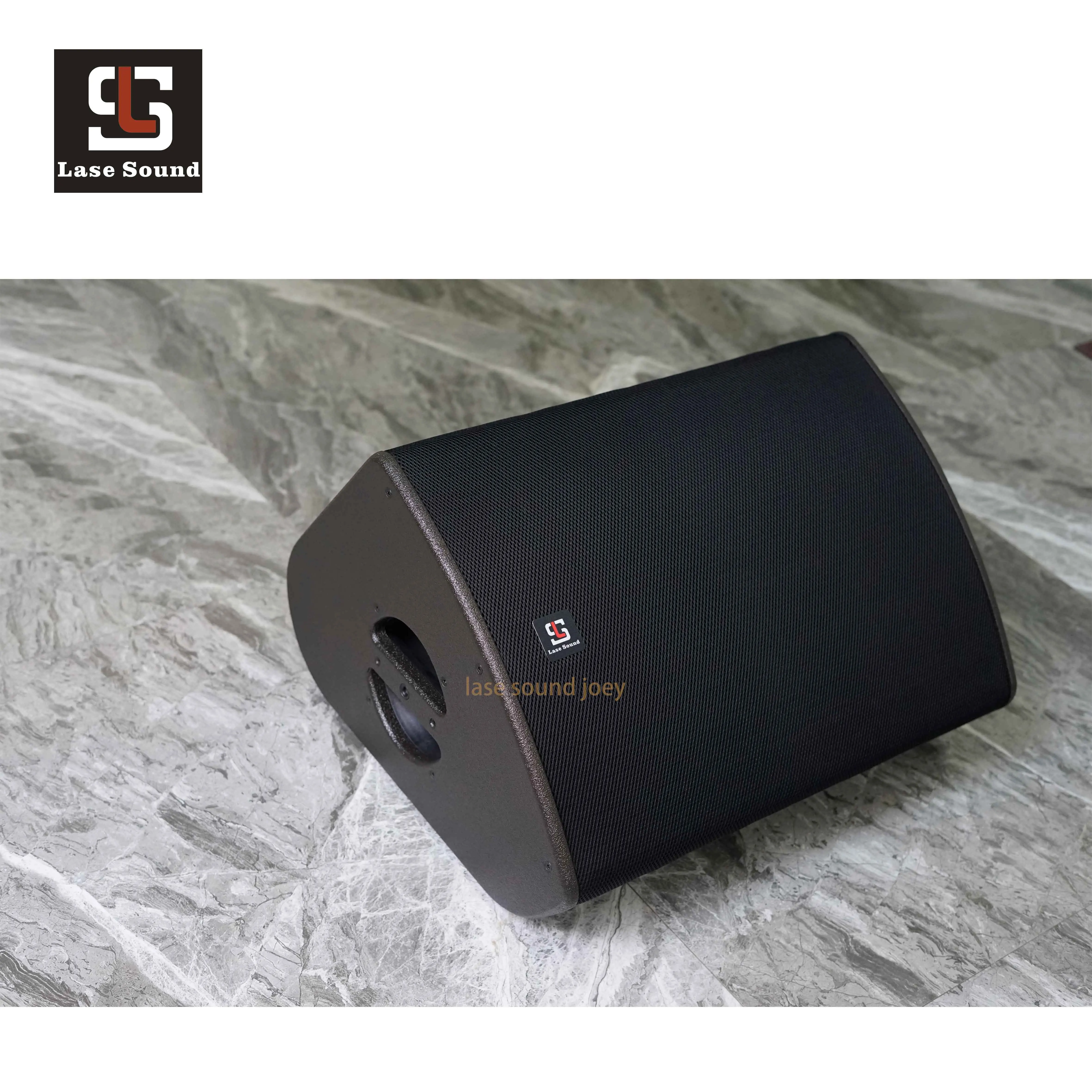 15-Inch Wooden Studio Monitor Speakers 2-Way Passive Coaxial Stage Floor Speaker with 1200W Output Power