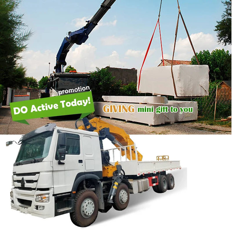 IN PROMOTION!! 14Ton Hydraulic small crane for warehouse Construction Lifting Height 25m arm boom crane truck Camion guindaste