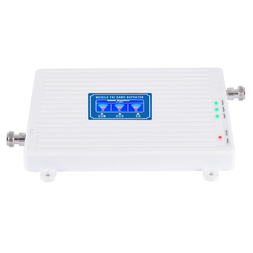 High quality GDW 2g 3g 4G mobile network booster 900 / 1800 / 2100 MHz Tri band mobile signal repeater/GSM signal booster