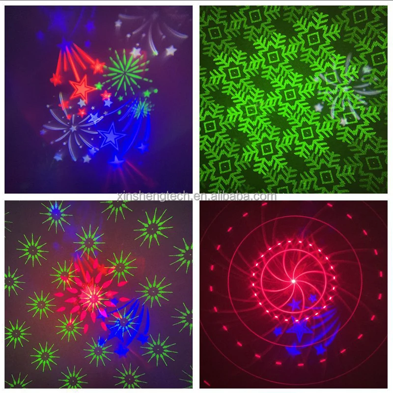 Mounted Ceiling Multicolor  DJ Laser Christmas Room Decoration Led Snowflake Disco Lights for Night Club Party Wedding KTV Lamp