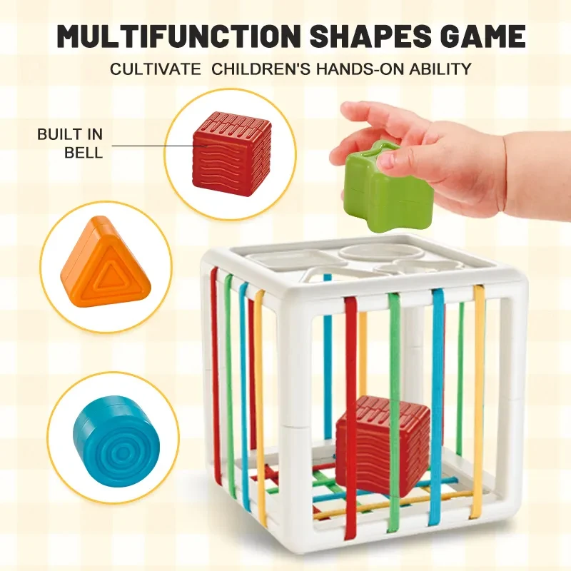 2024 Early Development Sorting Games Montessori Learning Activity Sensory Toys Shape Sorter For Fine Motor Skills Sensory Toys