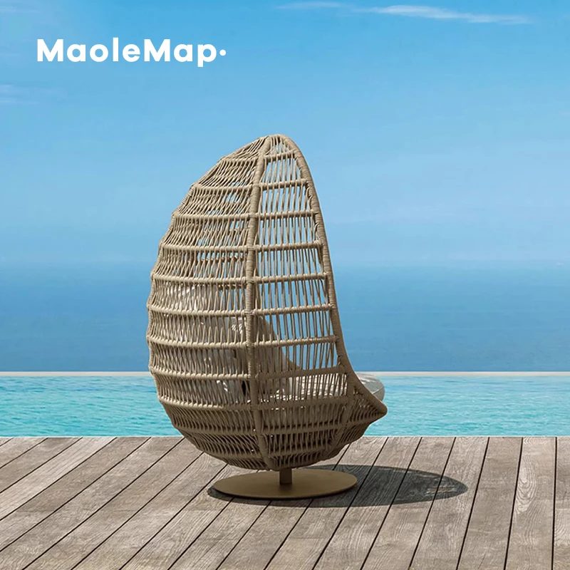 terrace egg chair swing rattan garden furniture set hanging swing chair pool lounge cocoon hammock outdoor patio backyard sofa