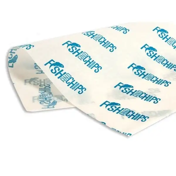 Custom Craft Food Packaging Waxed Paper Customize Logo Grease Proof Wax Burger Wrap Paper