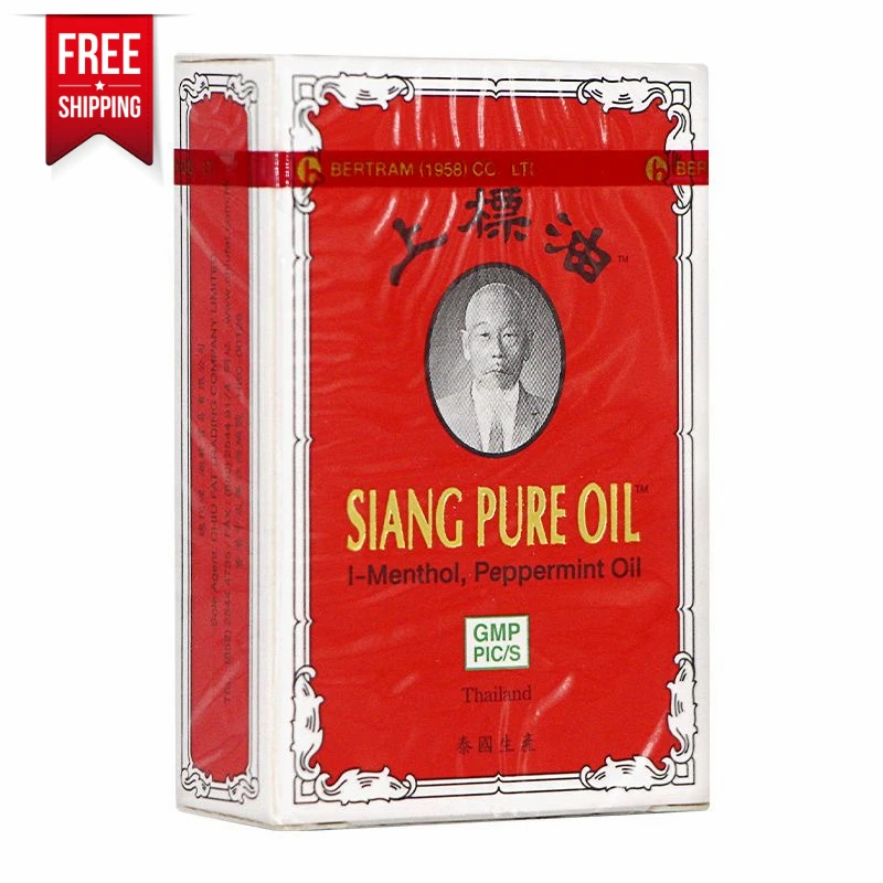 Free shipping Thailand Siang Pure Oil Original Red Formula 3ml for relieving headache dizziness muscle pains sprains itches