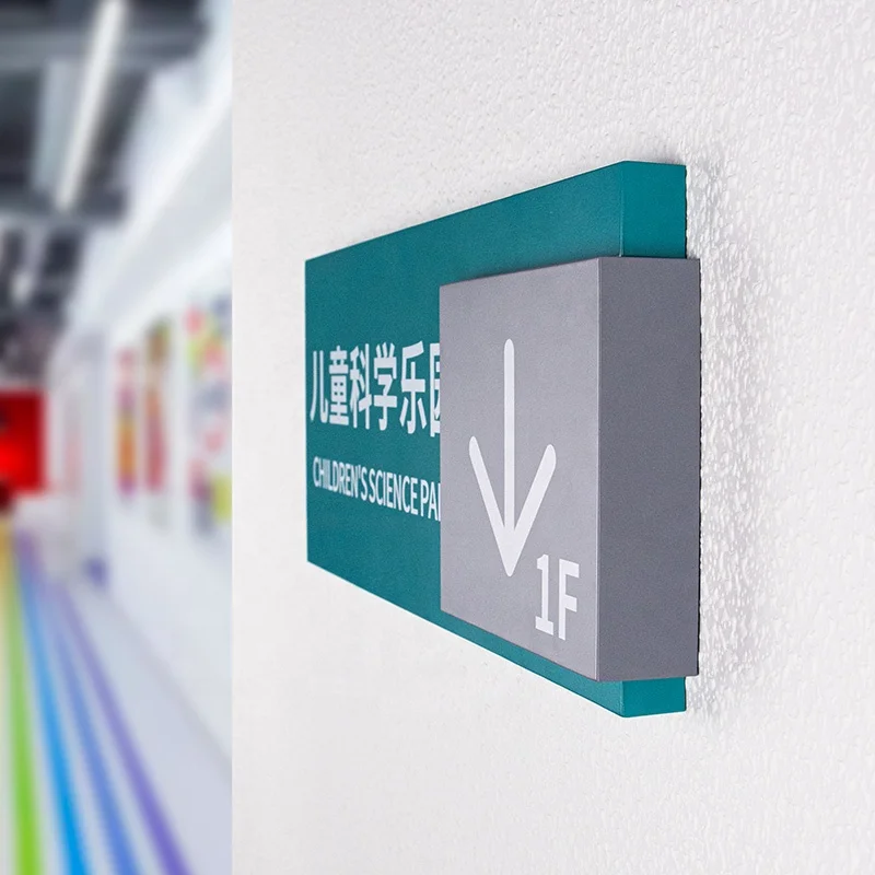 Kexian Custom Door Sign Stainless Steel Numbers Hotel Room Door Number Sign Indoor Floor Directional Signage