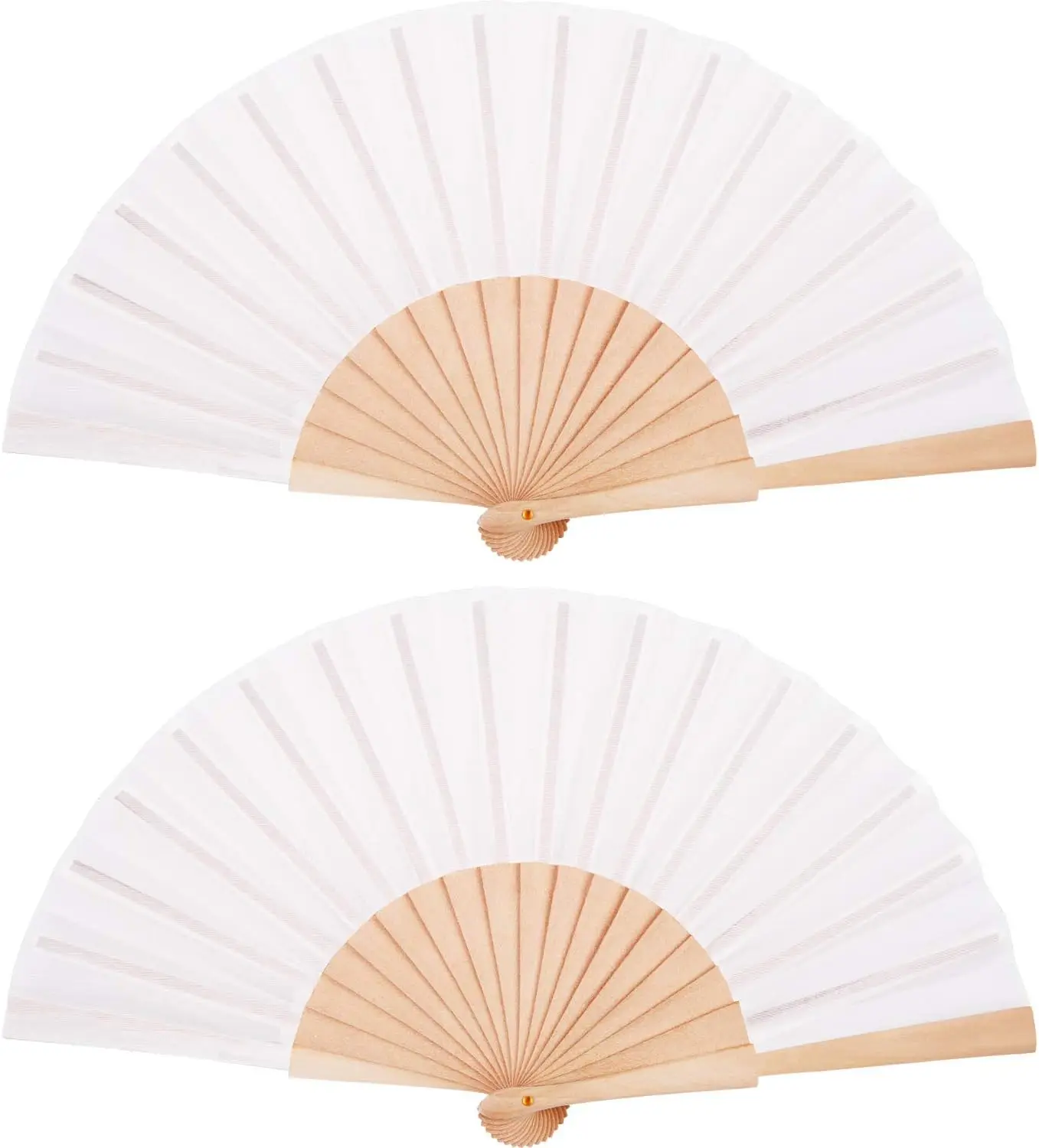 BSBH Promotional 23cm Wooden Bamboo Hand Fan Custom Printed For Wedding Favors Hand Held Folding Party Holiday Gift Spanish Fans