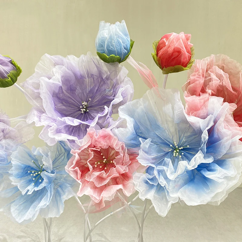 Artificial Standing Giant Flower Silk Peony Big Flower For Wedding Stage Decoration