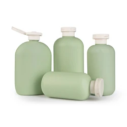 flip cap shampoo bottle HDPE 200ml 260ml 300ml 350ml 400ml 500ml shamoo and conditioner bottles lotion plastic squeeze bottle