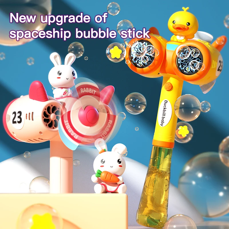 Factory Outlet Summer All Types Automatic Bubble Maker bazooka bubble machine 20 holes Space Bazooka Bubble Wand Toys