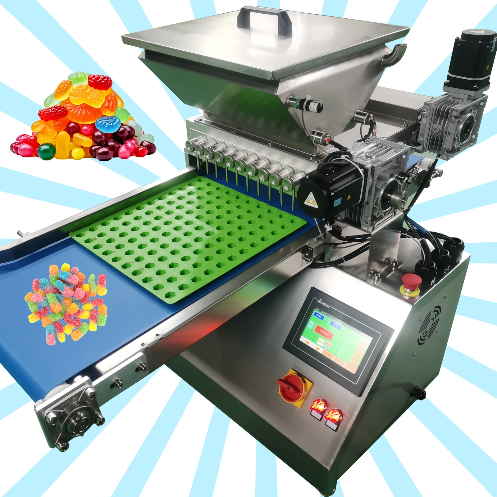 Gummy Bear Candy Machine Chocolate bar Making Small Full Automatic Depositor Fabrication Bonbon Jelly Gummy Machine