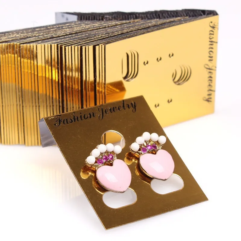Custom Logo Printed Plastic Necklace Earring Jewelry Packing Cards Earring Display Card DIY Jewelry Gift