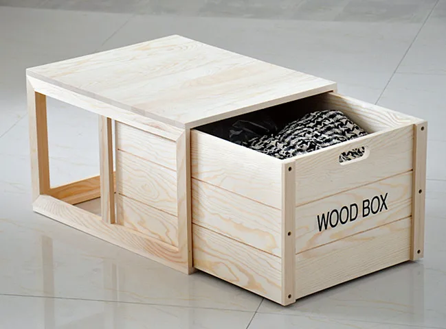best selling  natural pine wood bins handmade unfinished wooden box pantry storage boxes
