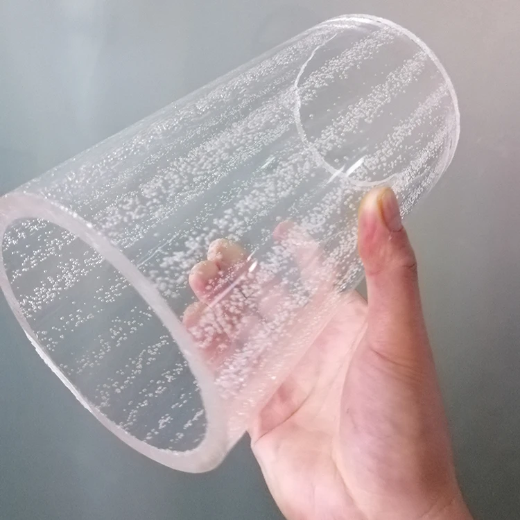 Guangzhou factory custom clear bubble pmma plastic acrylic tube /pipe