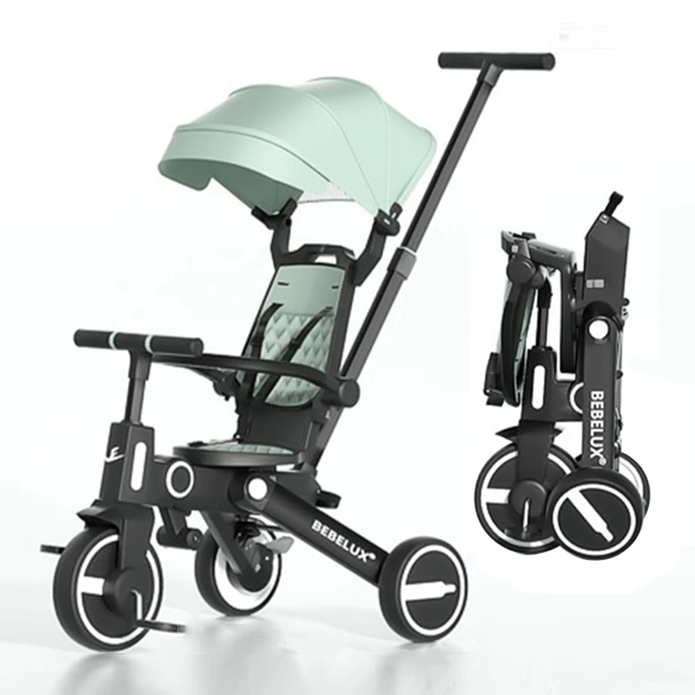 Chinese Kids Children Manual Tricycles 5 in 1 Child 3 Wheel Modern Kids Baby Toy Rickshaw Baby Tricycle for Mom and Baby 2025