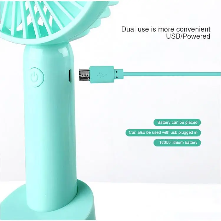 Mini Handheld Fan USB, Desk Portable Table Fan Rechargeable Battery Operated Cooling Electric Fan/
