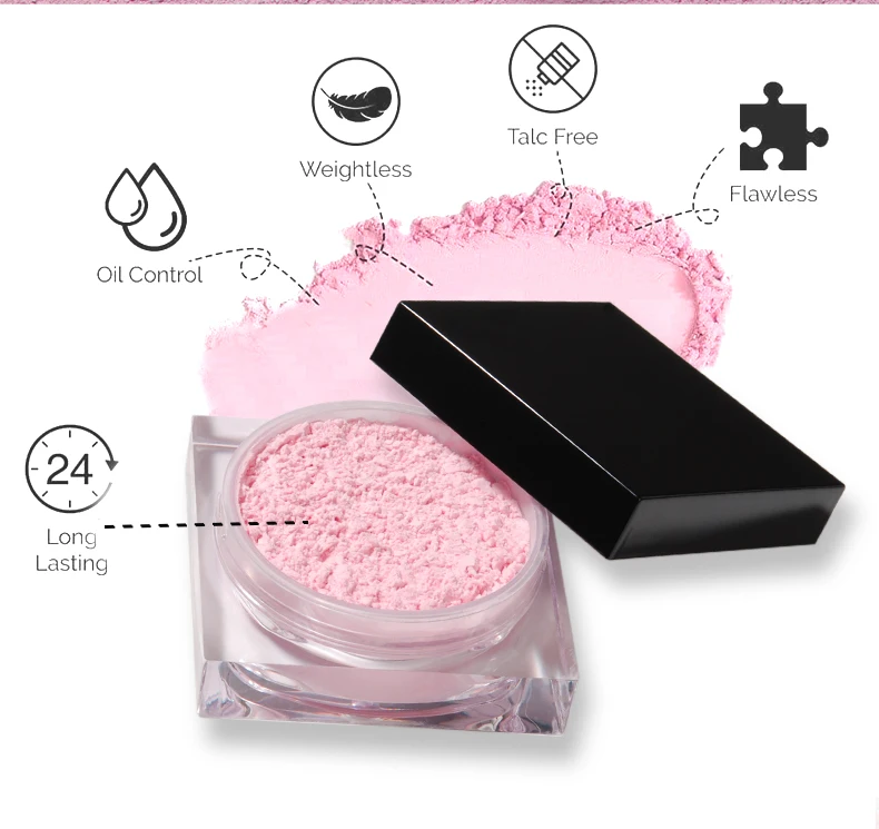 Cosmetic facial loose setting powder keep makeup all day waterproof matte shimmer face loose powder