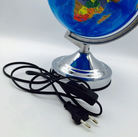 
Diameter 20cm English version metal base lamp map globe 