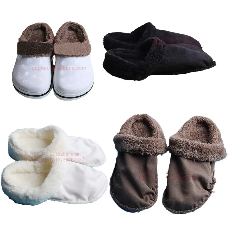 Wholesale Autumn Winter clog Shoes Cotton Cover With Fleece Lining Disassembled And Washed Custom Warm Insoles shoe Accessories