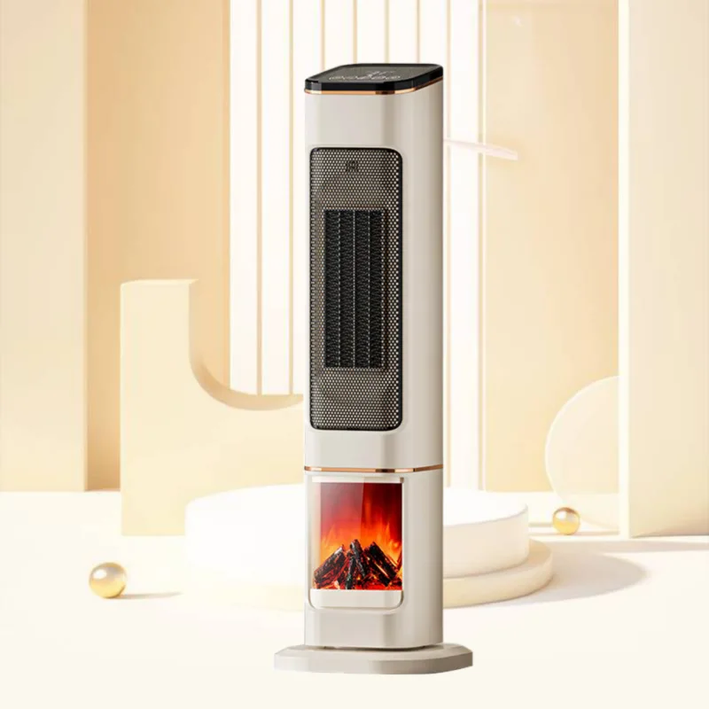 FIEEMOO 2000W Power 12 Hours Timer Function Portable PTC Ceramic electric Tower Fan Heater with 3D Flame effect remote control