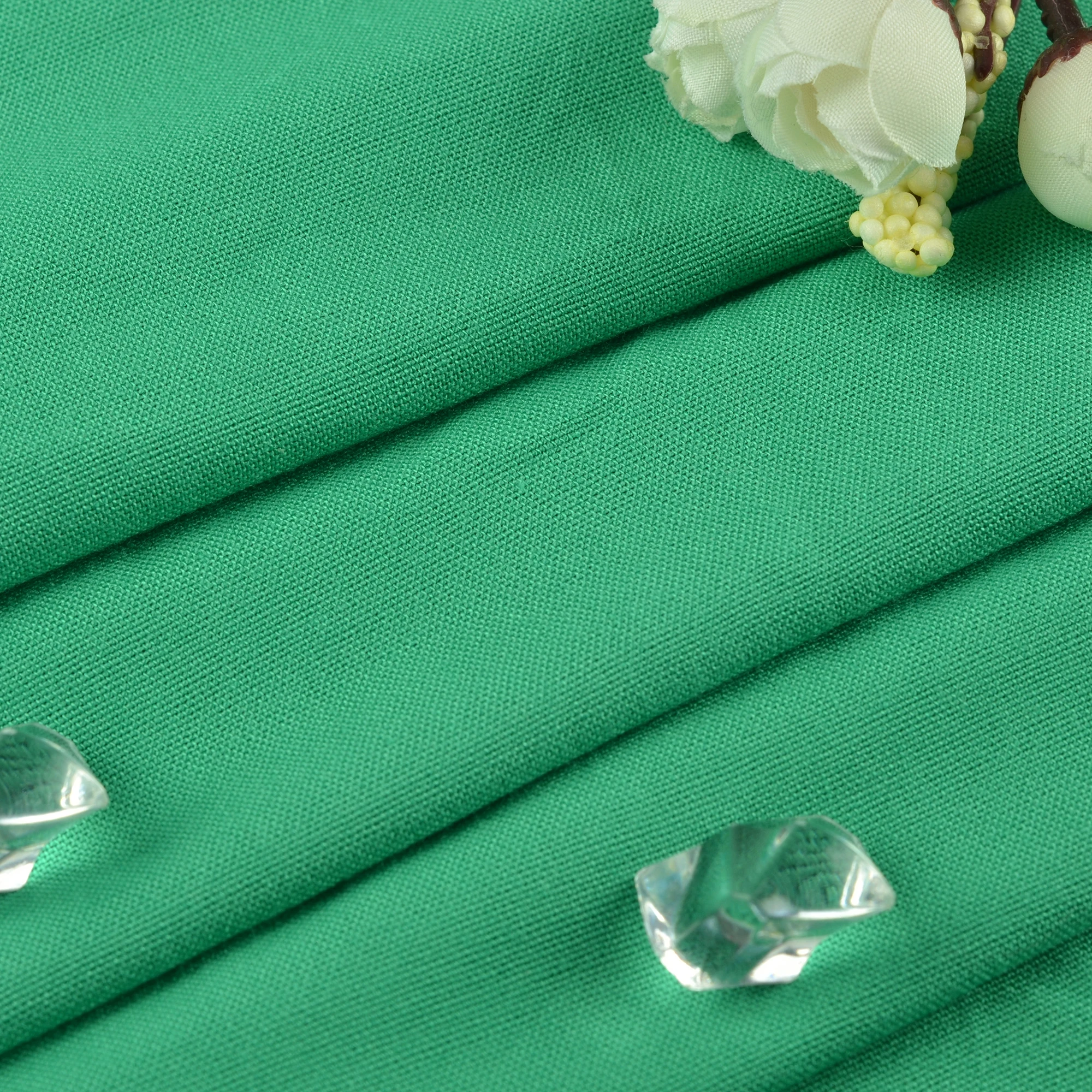 In-stock 170GSM woven plain 100% Viscose rayon fabric textiles for breathable clothing shirt Hanfu fabric