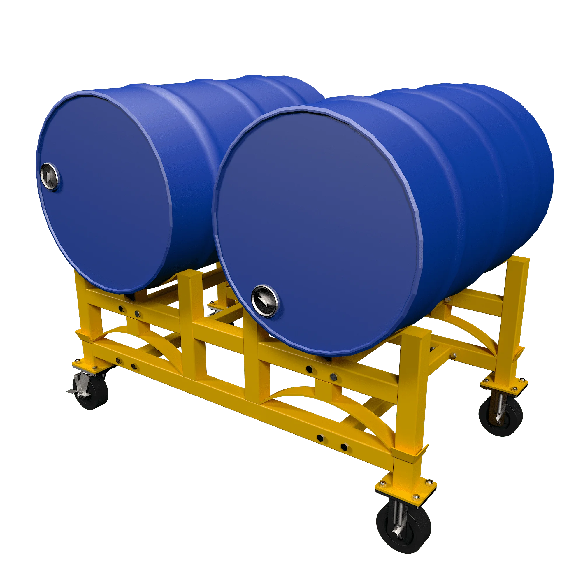 Hot galvanized warehouse heavy duty wooden barrel storge rack Gallon Drum Dollies