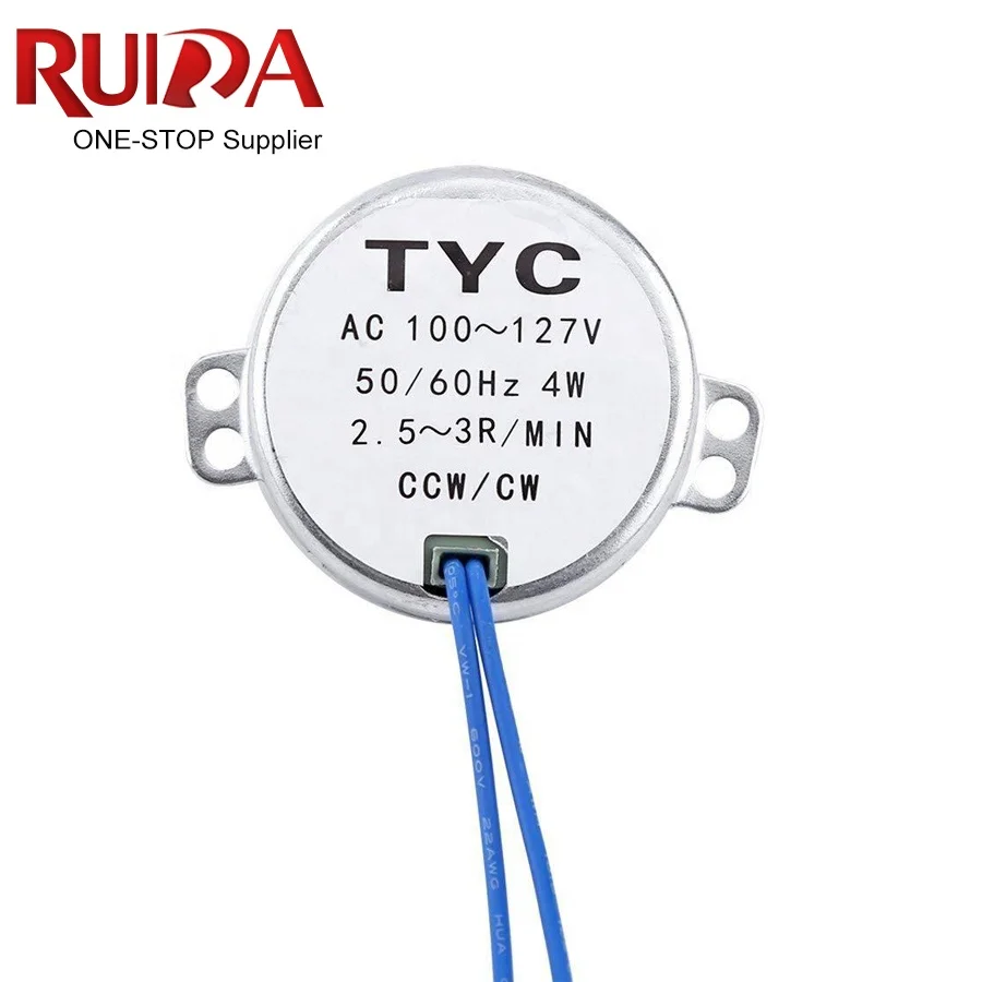  Хорошее качество TYC-50 AC магнит синхронный мотор поворотный 100V-127VAC 50/60 Гц 4 Вт 2 5-3 об./мин.
