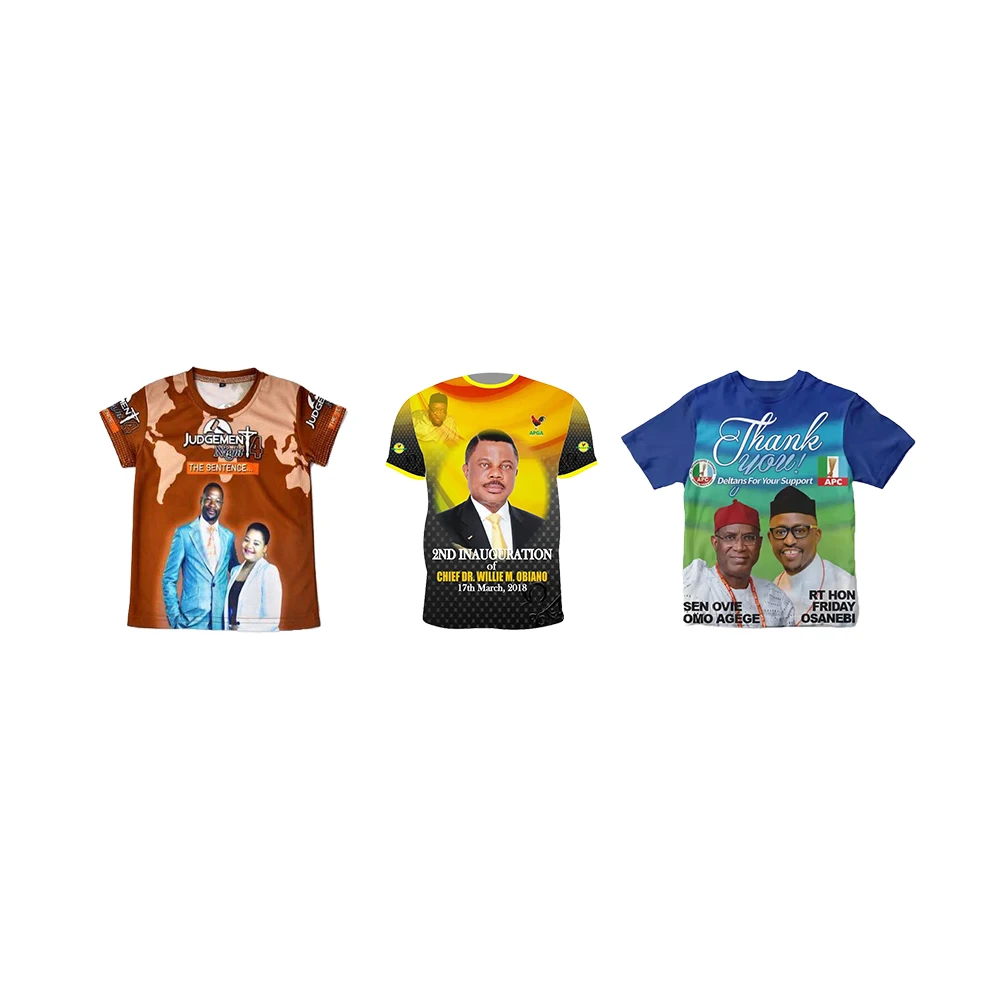 Huiyi Competitive Price Custom Polyester Tshirt Factory Hot Sales Full Print T Shirt Papua New Guinea Election T-Shirt