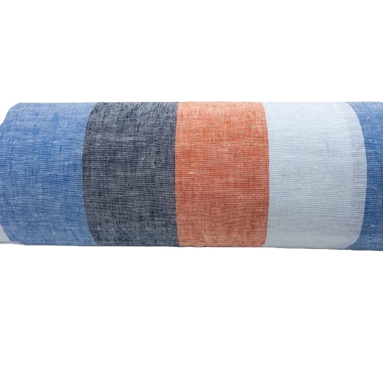 colorfull stripes for garments cotton linen fabric