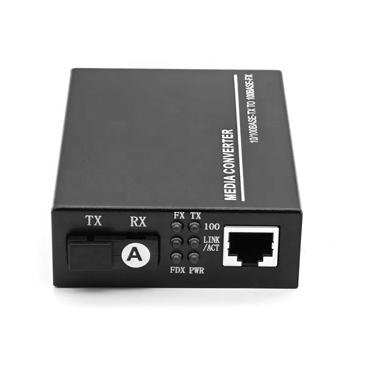1 Port SC Optical 10/100Mbps Single Mode MM 1310/1550nm 2KM Optic Network Switch 1 Pair AB Single Fiber Media converter