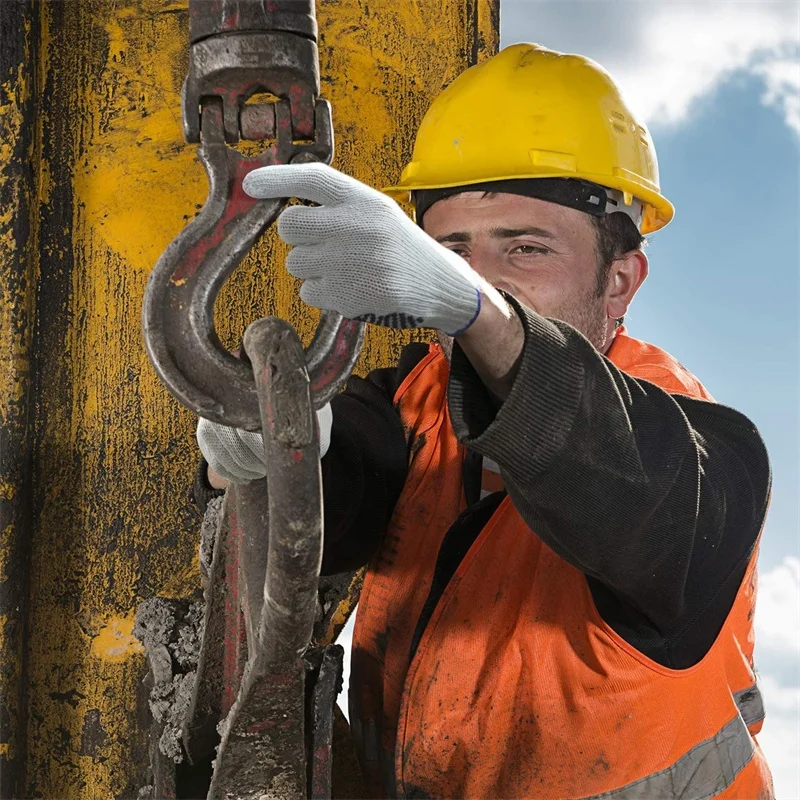 Manufacture custom logo cotton lined pvc rubber dust proof household Truck work gloves for construction